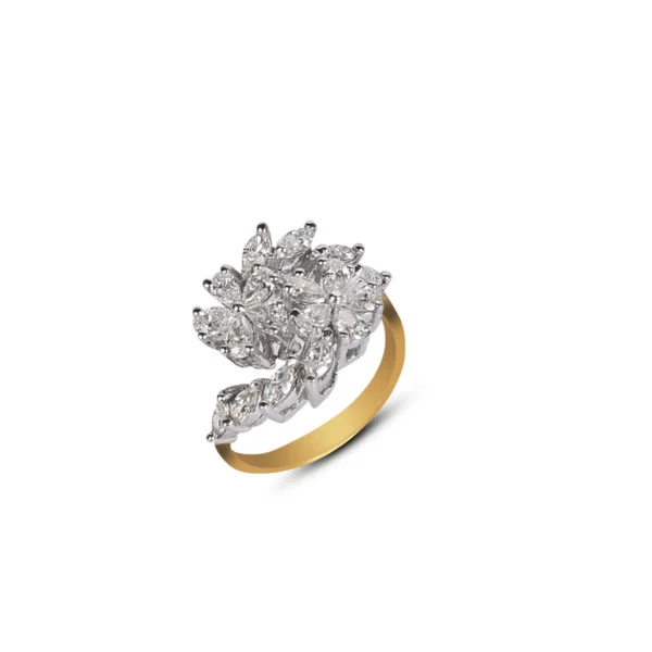 Marquise Cluster Floral Diamond Ring