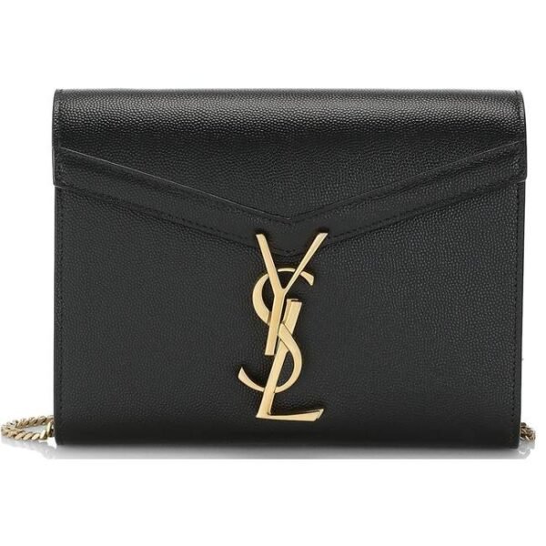 Saint Laurent Cassandre Wallet-on-chain Monogram Black Leather Cross Body Bag