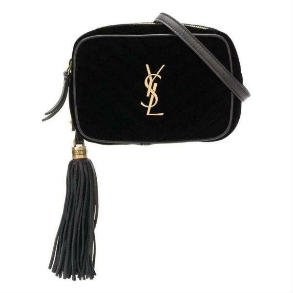 Saint Laurent Monogram Lou Camera Belt Quilted Leather Black Velvet Cross Body