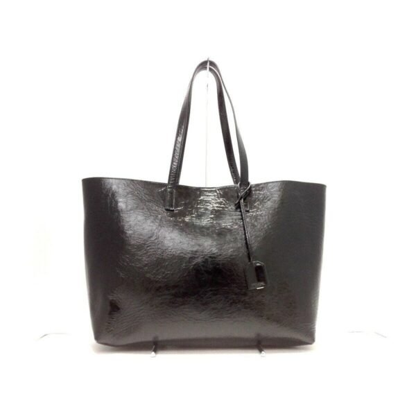 Saint Laurent Bag Shopping Calfskin Large Black Patent Leather Tote
