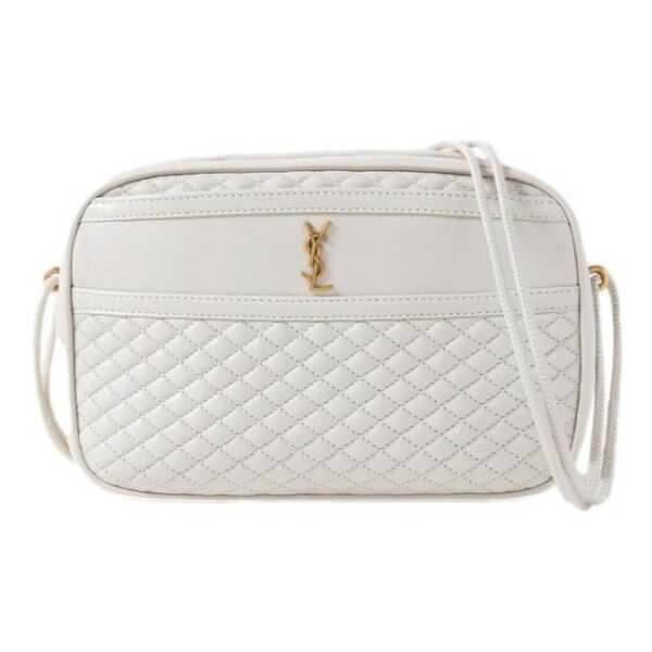 Saint Laurent Camera Victoire Quilted Off-white 2021 White Leather Shoulder Bag