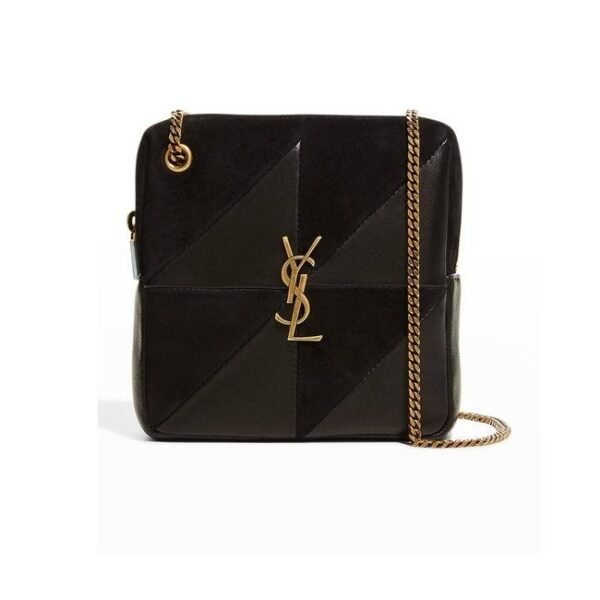 Saint Laurent Jamie Mixed Cube Black Leather Shoulder Bag