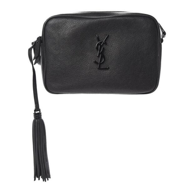 Saint Laurent Monogram Lou Camera Smooth Black Lambskin Leather Shoulder Bag