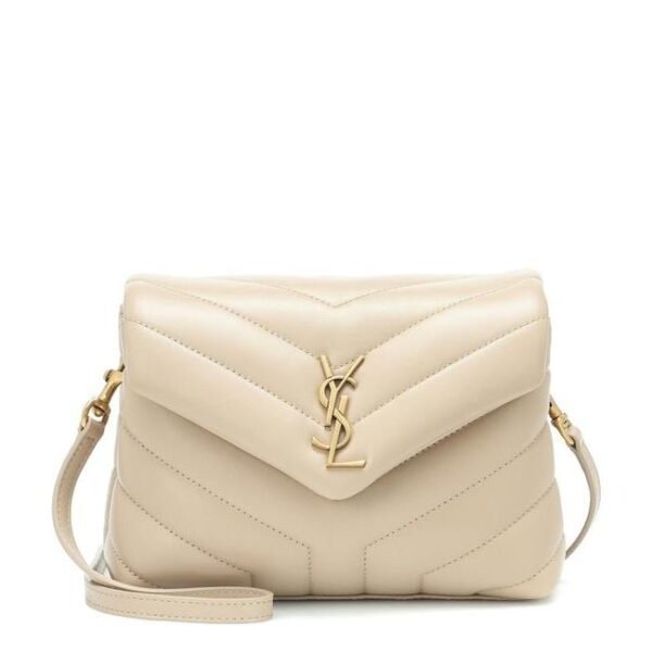 Saint Laurent Monogram Loulou Crossbody Mini Matelasse Beige Leather Shoulder Bag