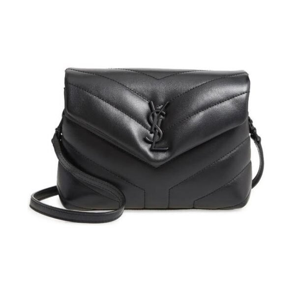 Saint Laurent Monogram Loulou Crossbody Toy Black Leather Shoulder Bag