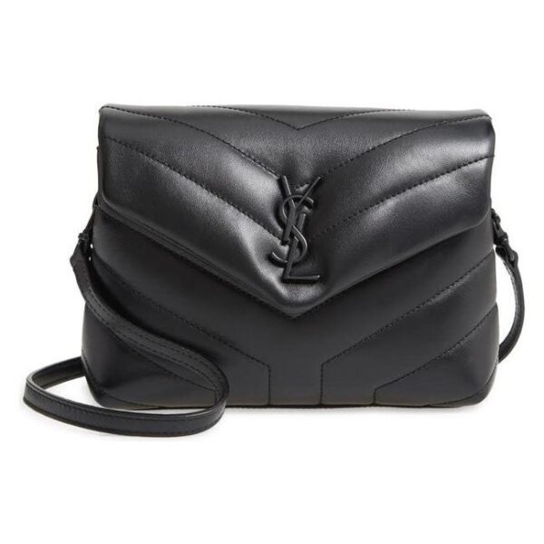Saint Laurent Monogram Loulou Crossbody Toy Black Leather Shoulder Bag