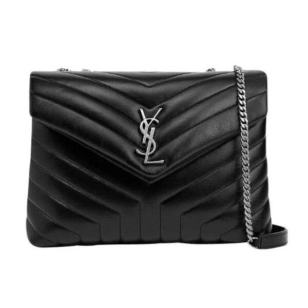 Saint Laurent Monogram Loulou Medium Quilted Leather Black Shoulder Bag