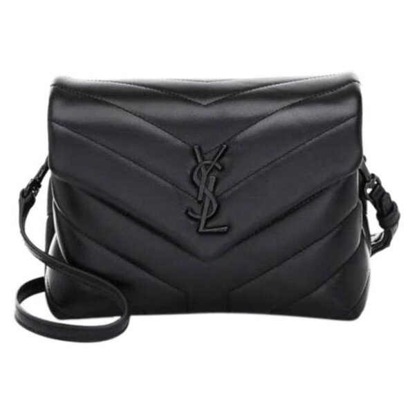 Saint Laurent Monogram Loulou Monogram Toy Noir Black Leather Shoulder Bag
