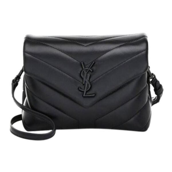 Saint Laurent Monogram Loulou Monogram Toy Noir Black Leather Shoulder Bag