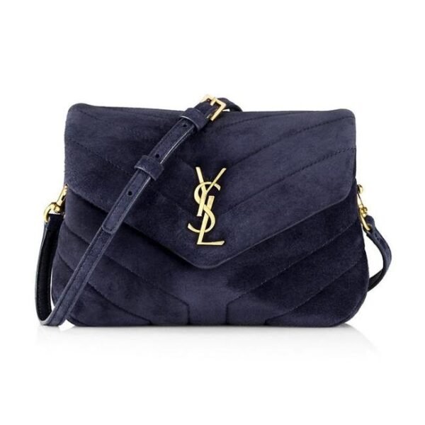 Saint Laurent Monogram Loulou Navy 2021 Blue Suede Leather Cross Body Bag